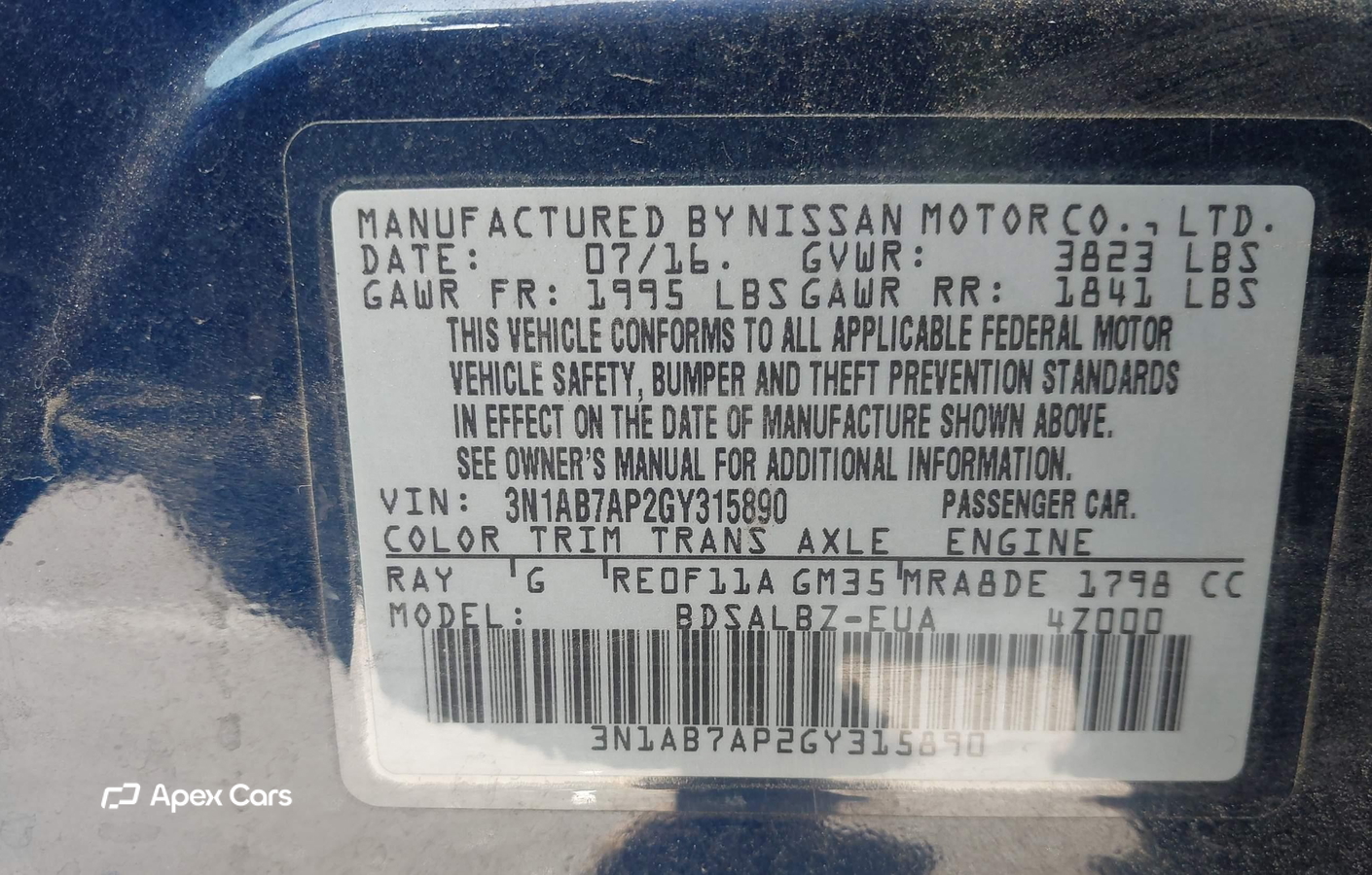 Nissan Sentra 2016