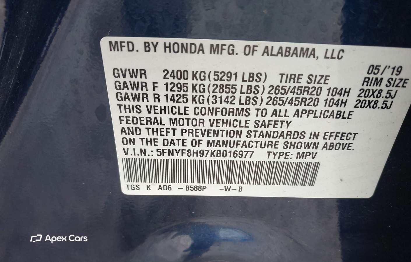 Honda Passport 2019