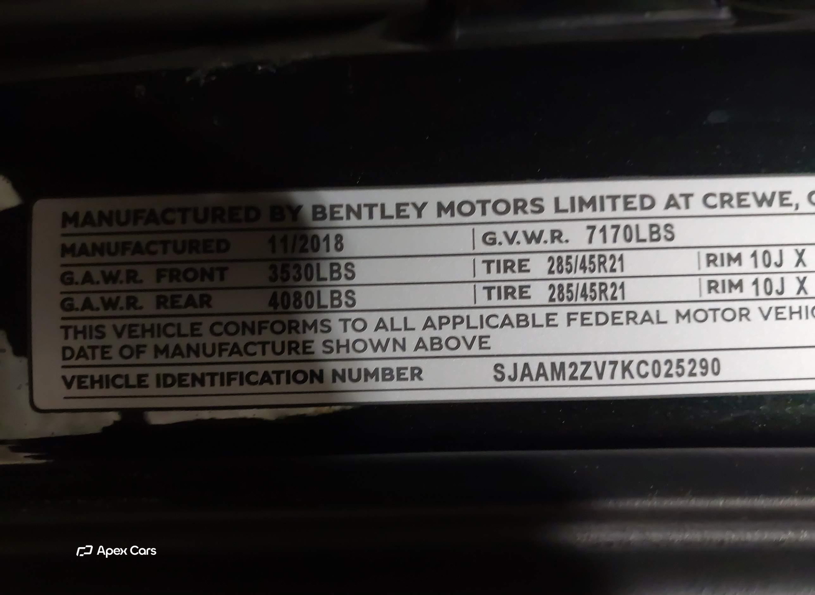 Bentley Bentayga 2019