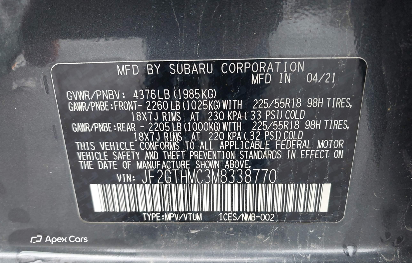 Subaru XV 2021
