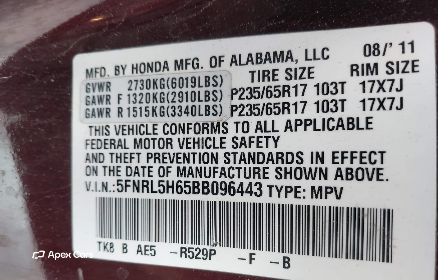 Honda Odyssey 2011