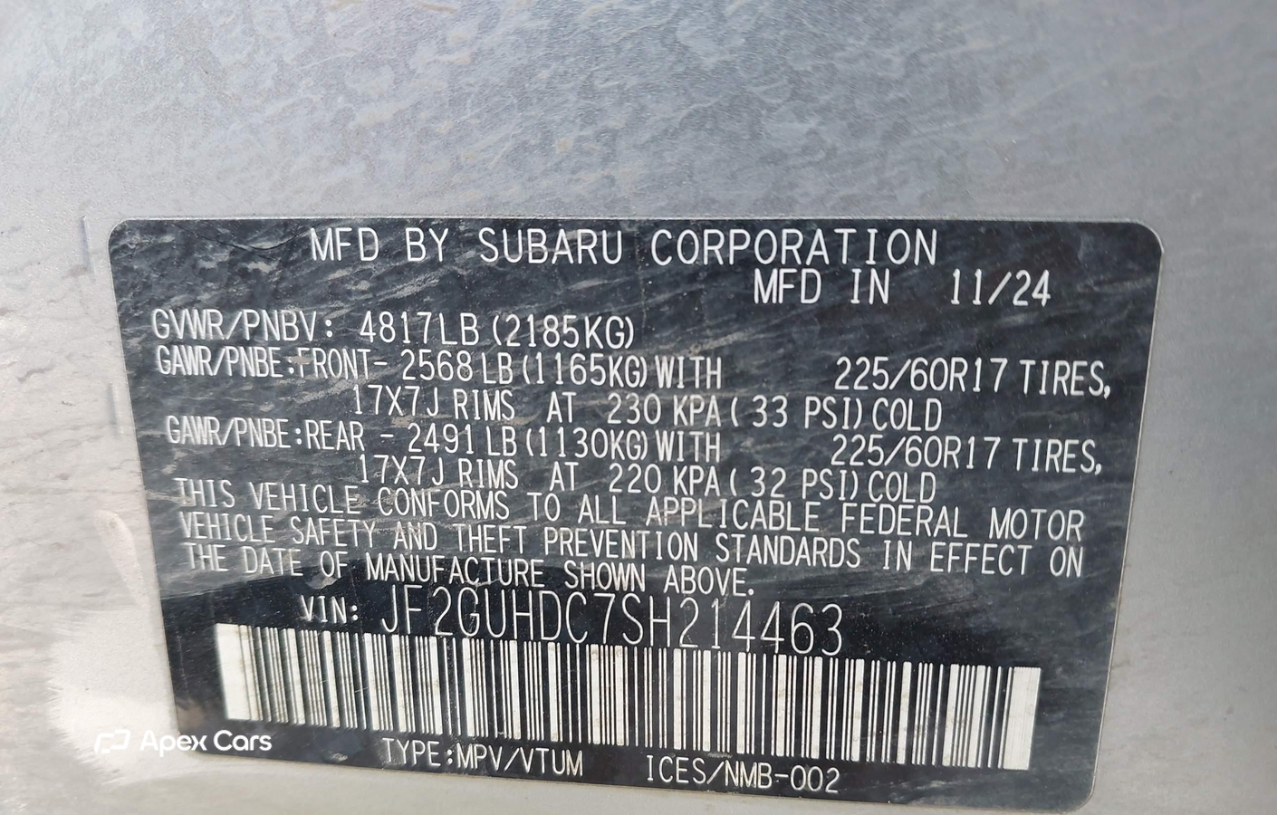 Subaru XV 2025