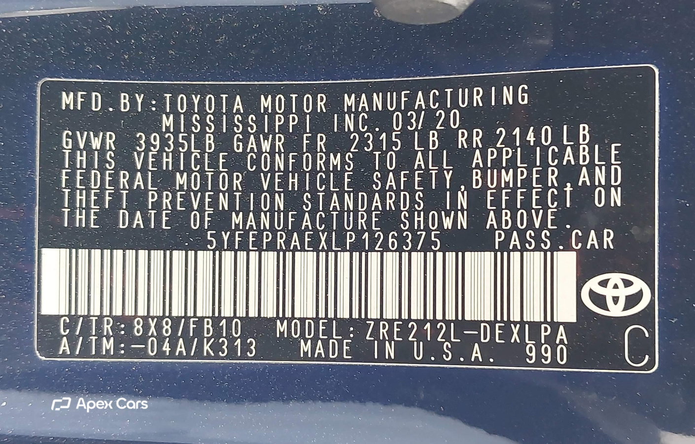 Toyota Corolla 2020