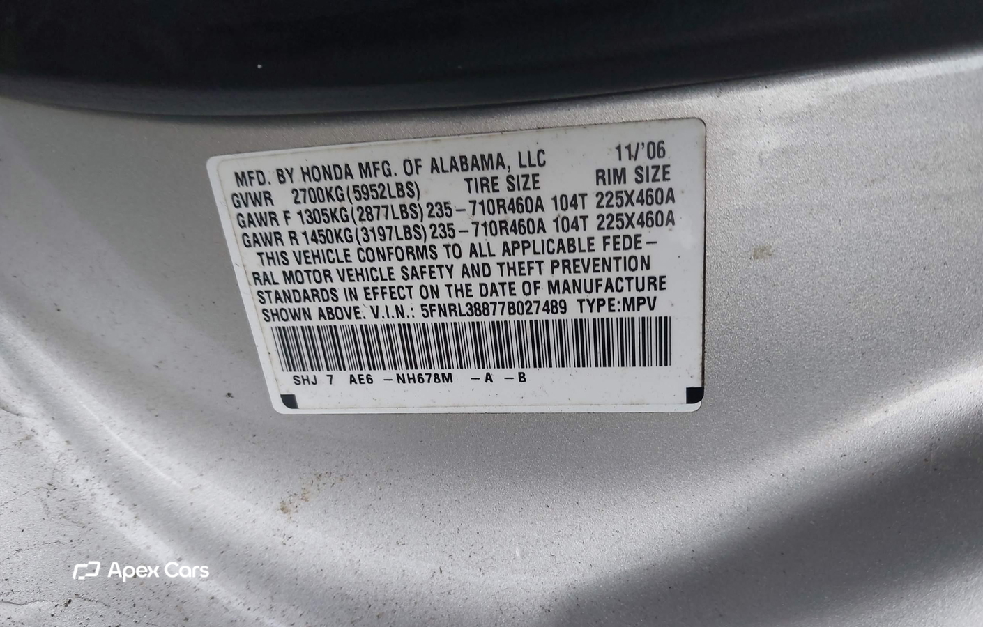 Honda Odyssey 2007