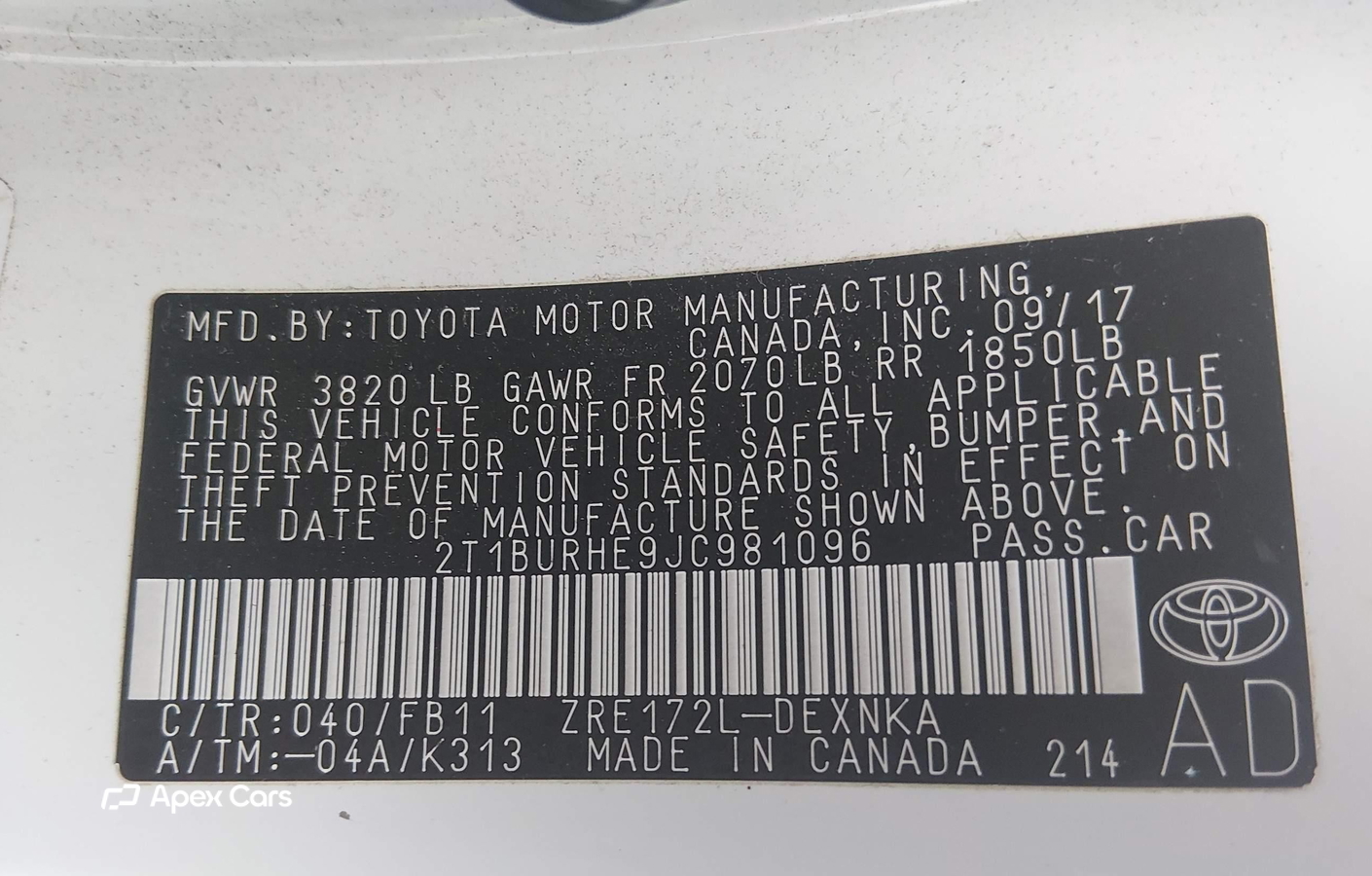 Toyota Corolla 2018