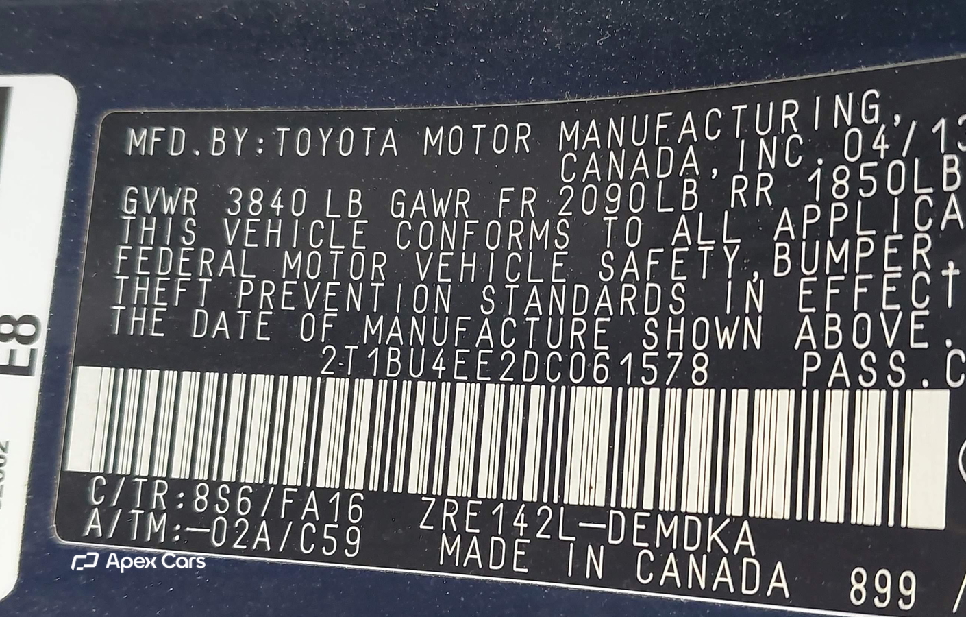 Toyota Corolla 2013