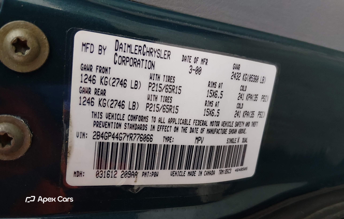 Dodge Caravan 2000