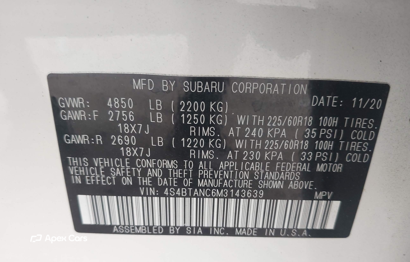 Subaru Outback 2021