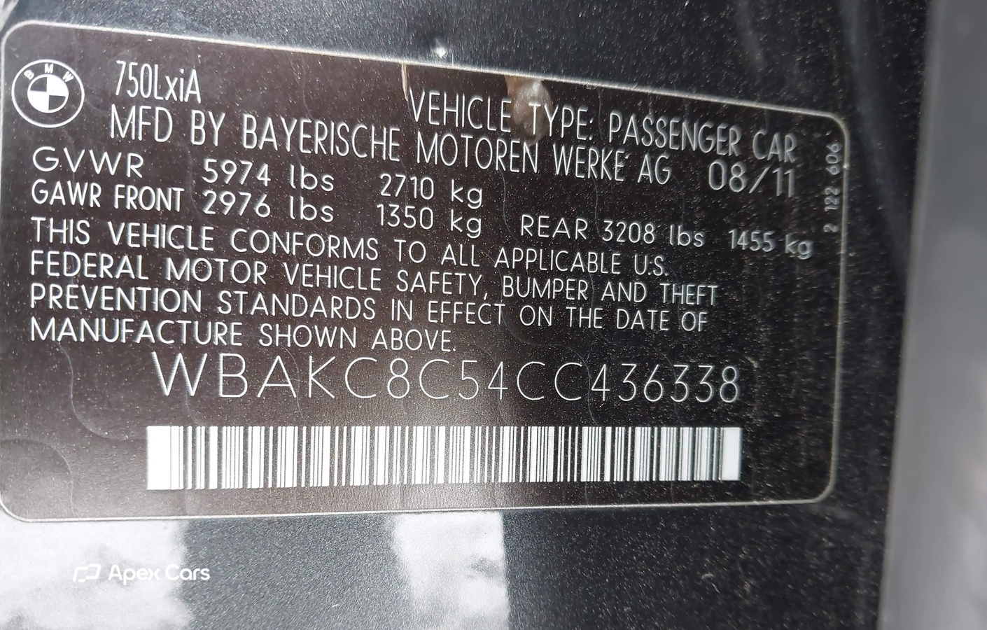 BMW Series 7 2012