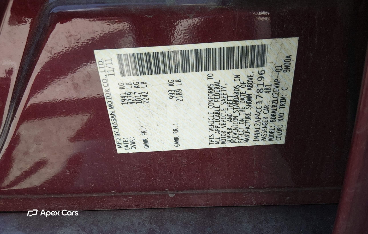 Nissan Altima 2012