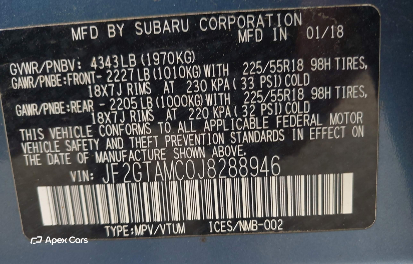 Subaru XV 2018