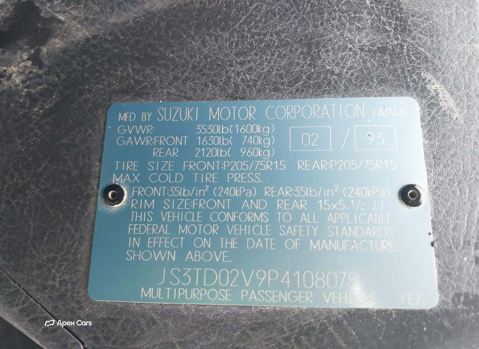 Suzuki Sidekick 1993