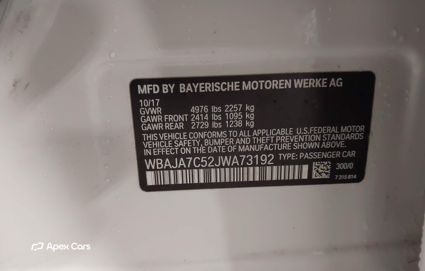 BMW Series 5 2018