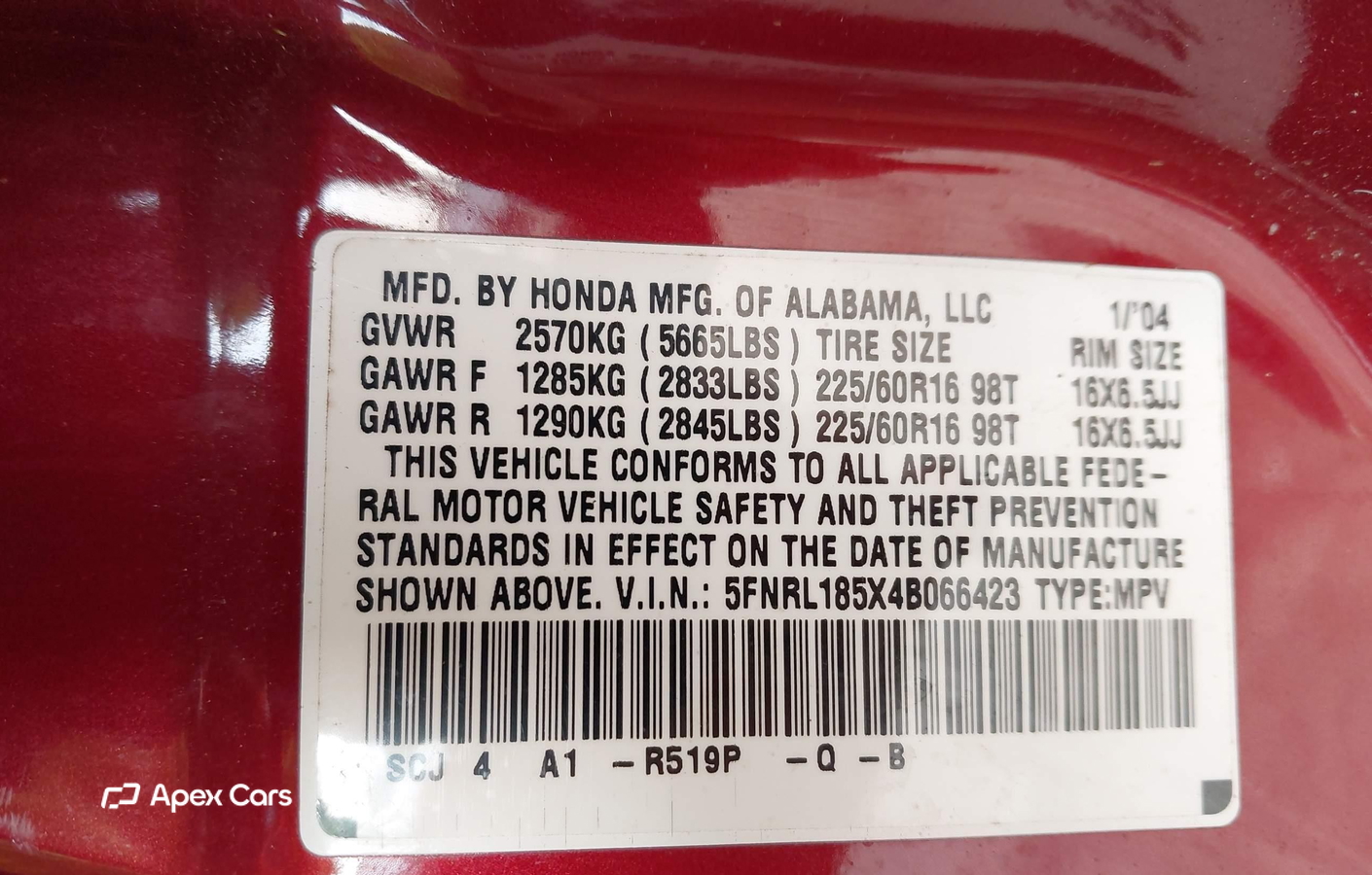 Honda Odyssey 2004