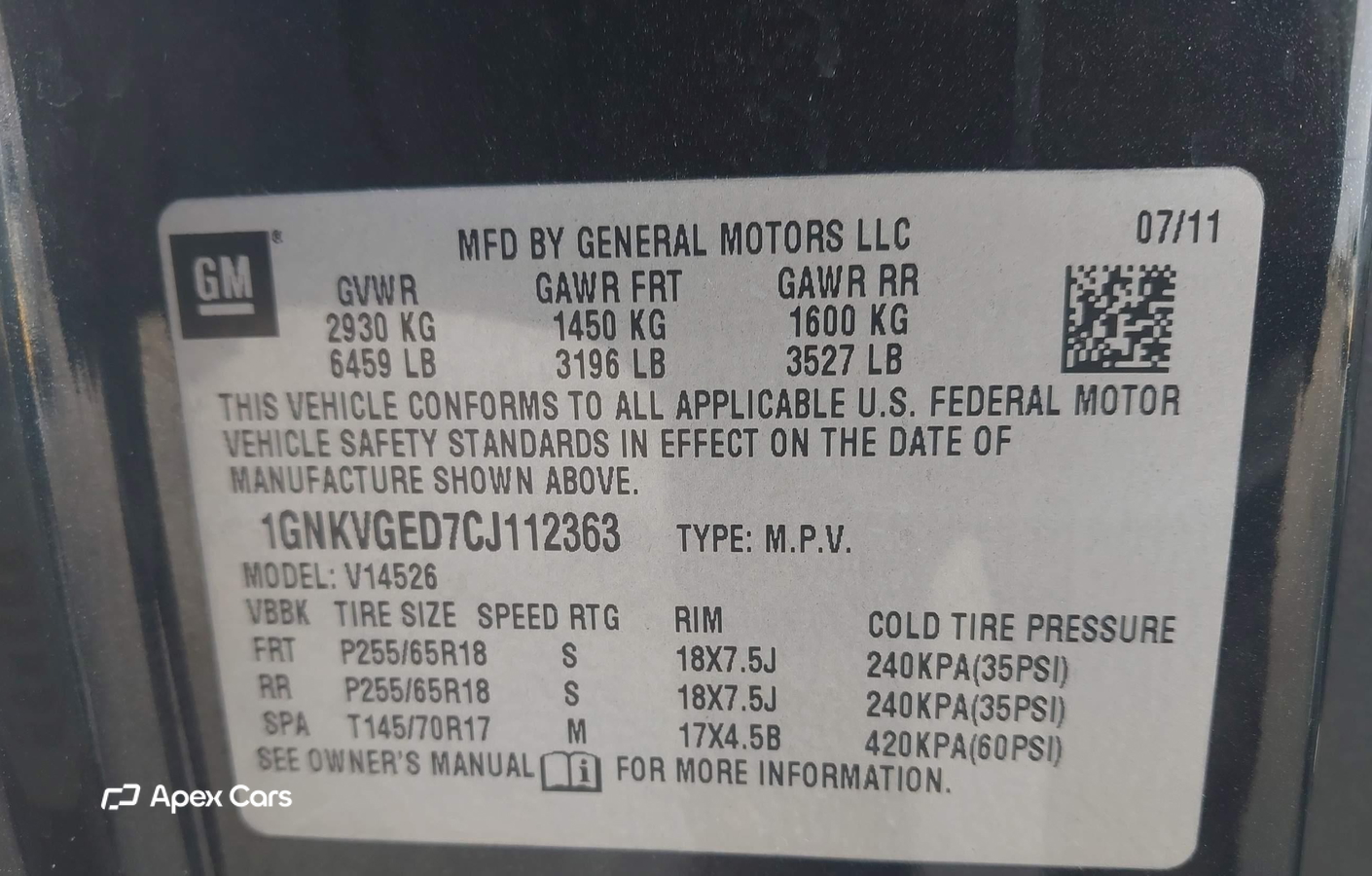 Chevrolet Traverse 2012