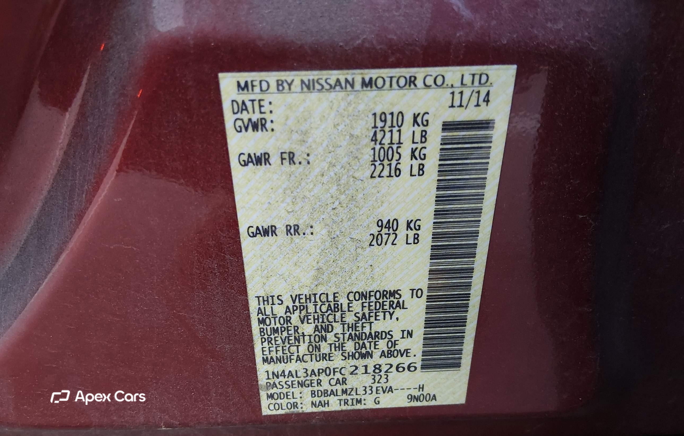 Nissan Altima 2015