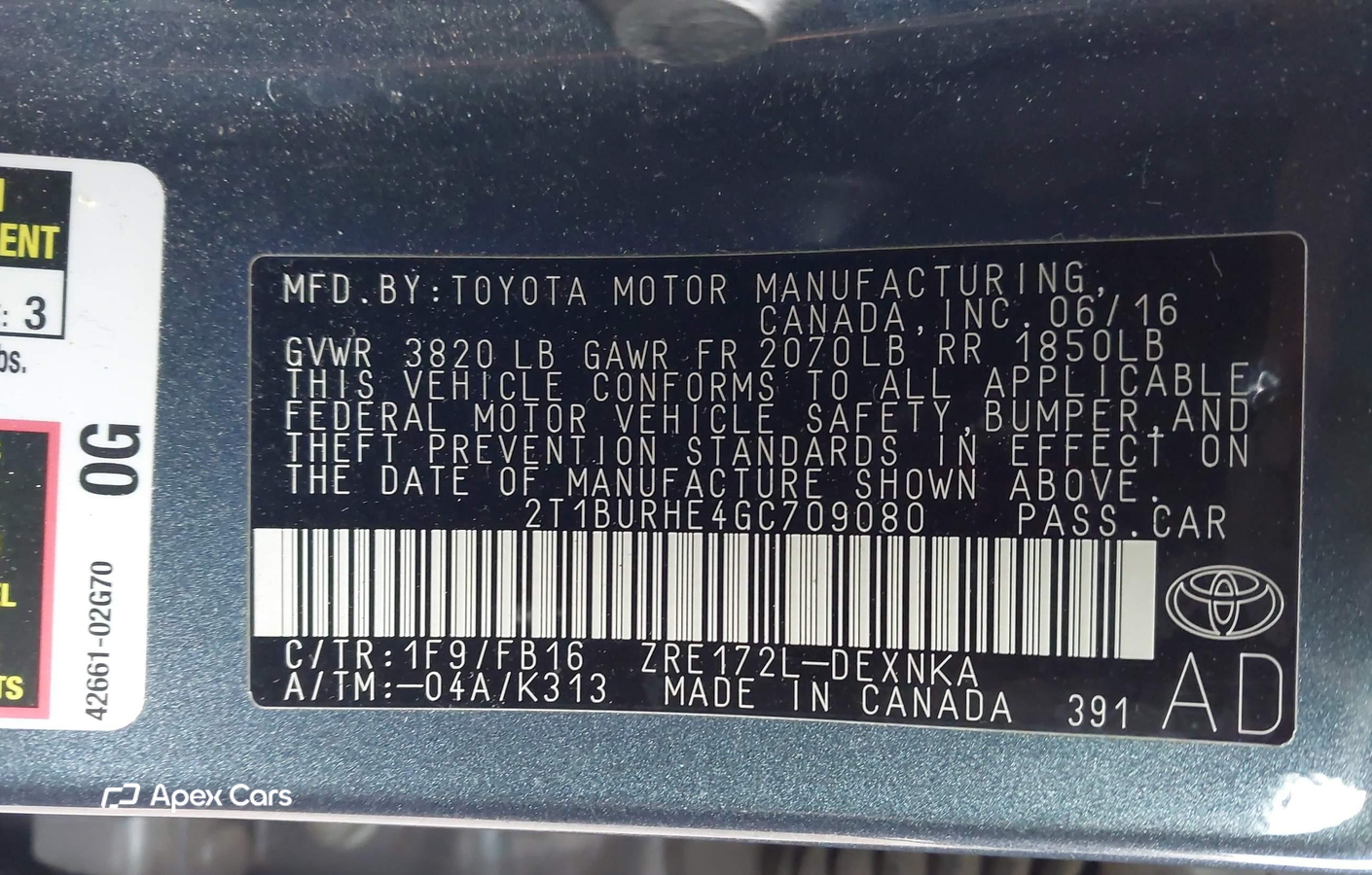 Toyota Corolla 2016