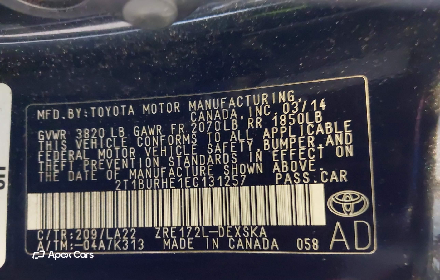 Toyota Corolla 2014