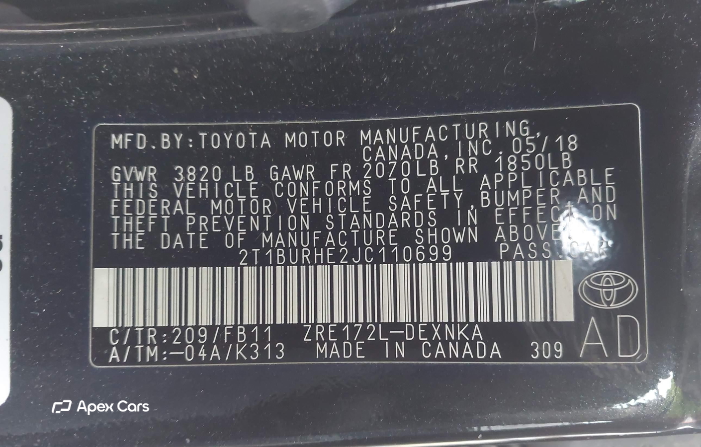 Toyota Corolla 2018