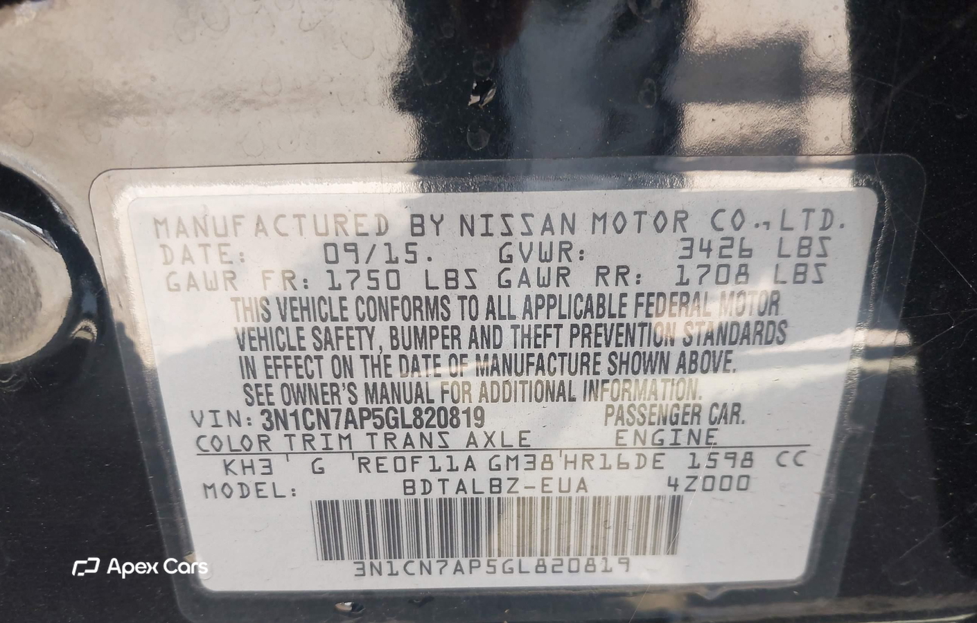 Nissan Versa 2016