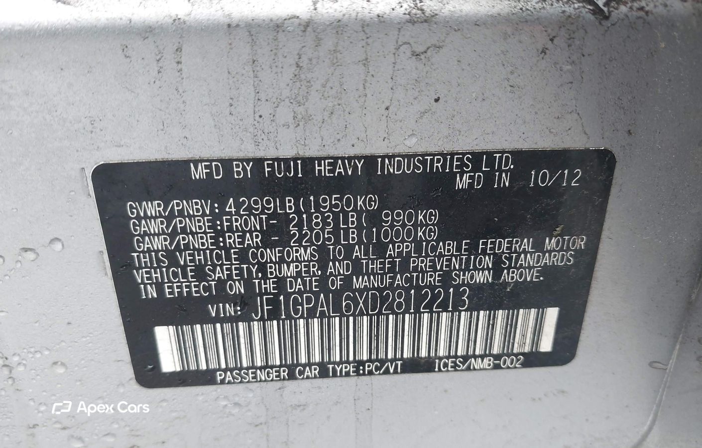 Subaru Impreza 2013