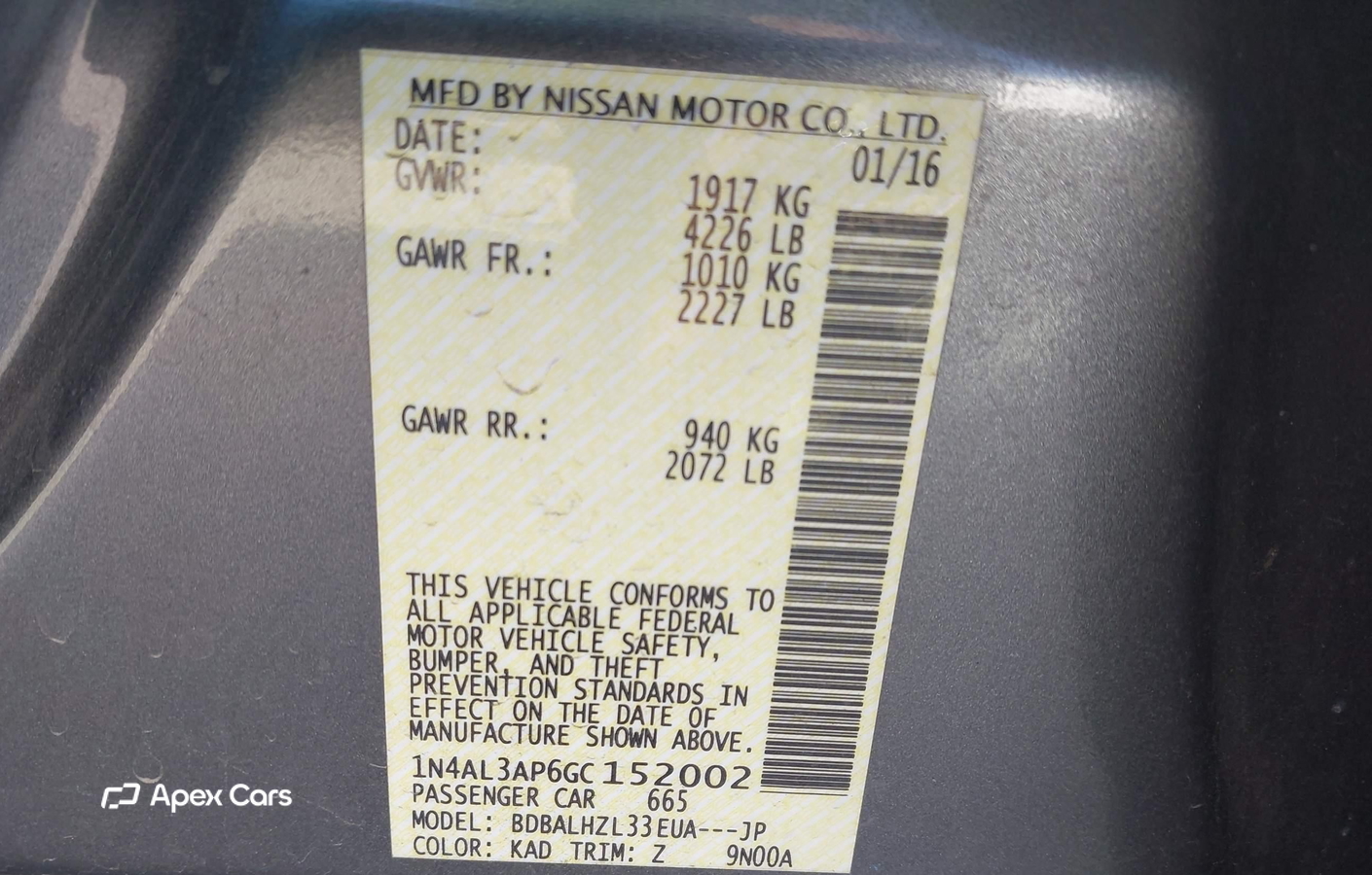 Nissan Altima 2016