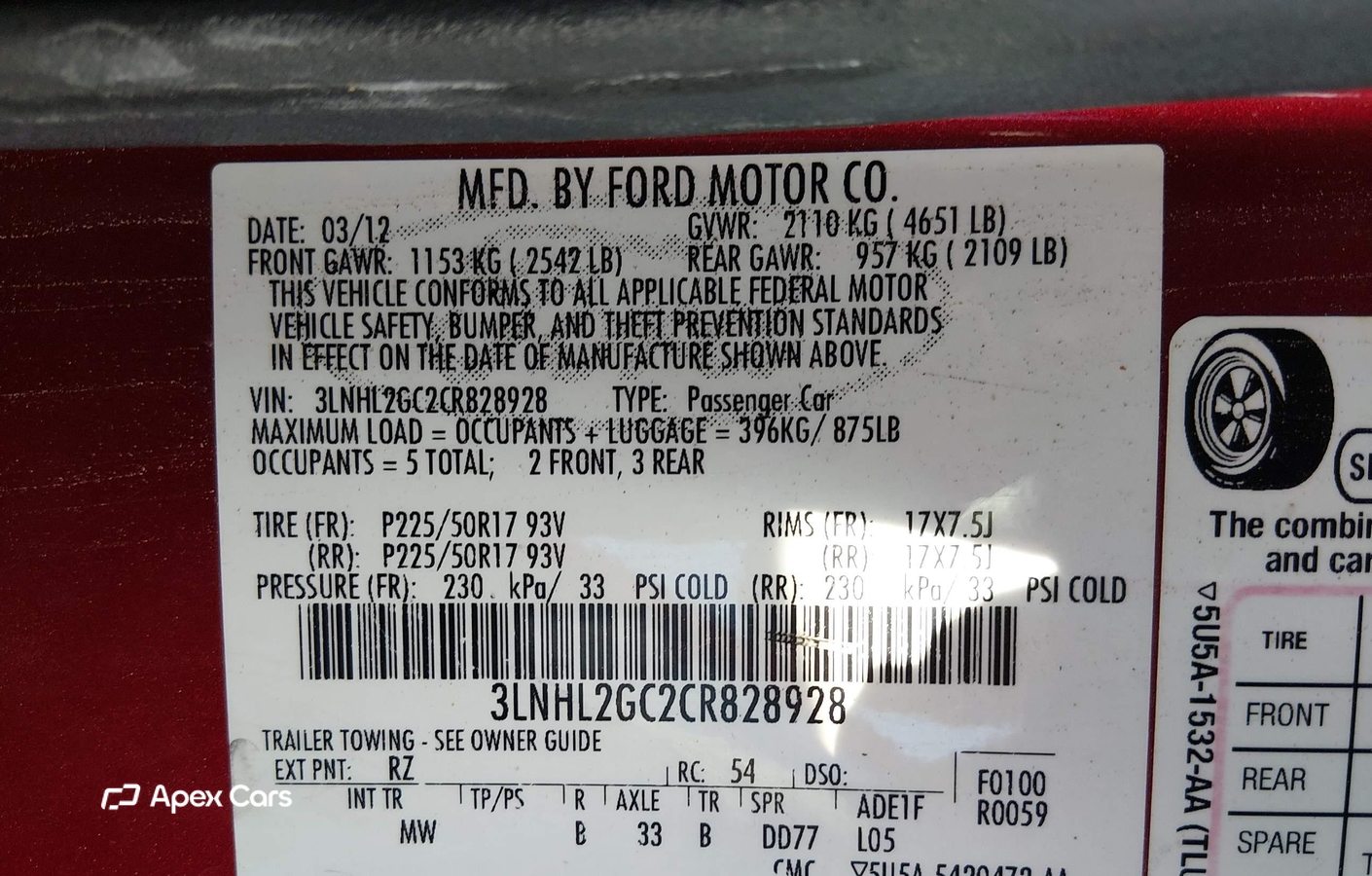 Lincoln MKZ 2012