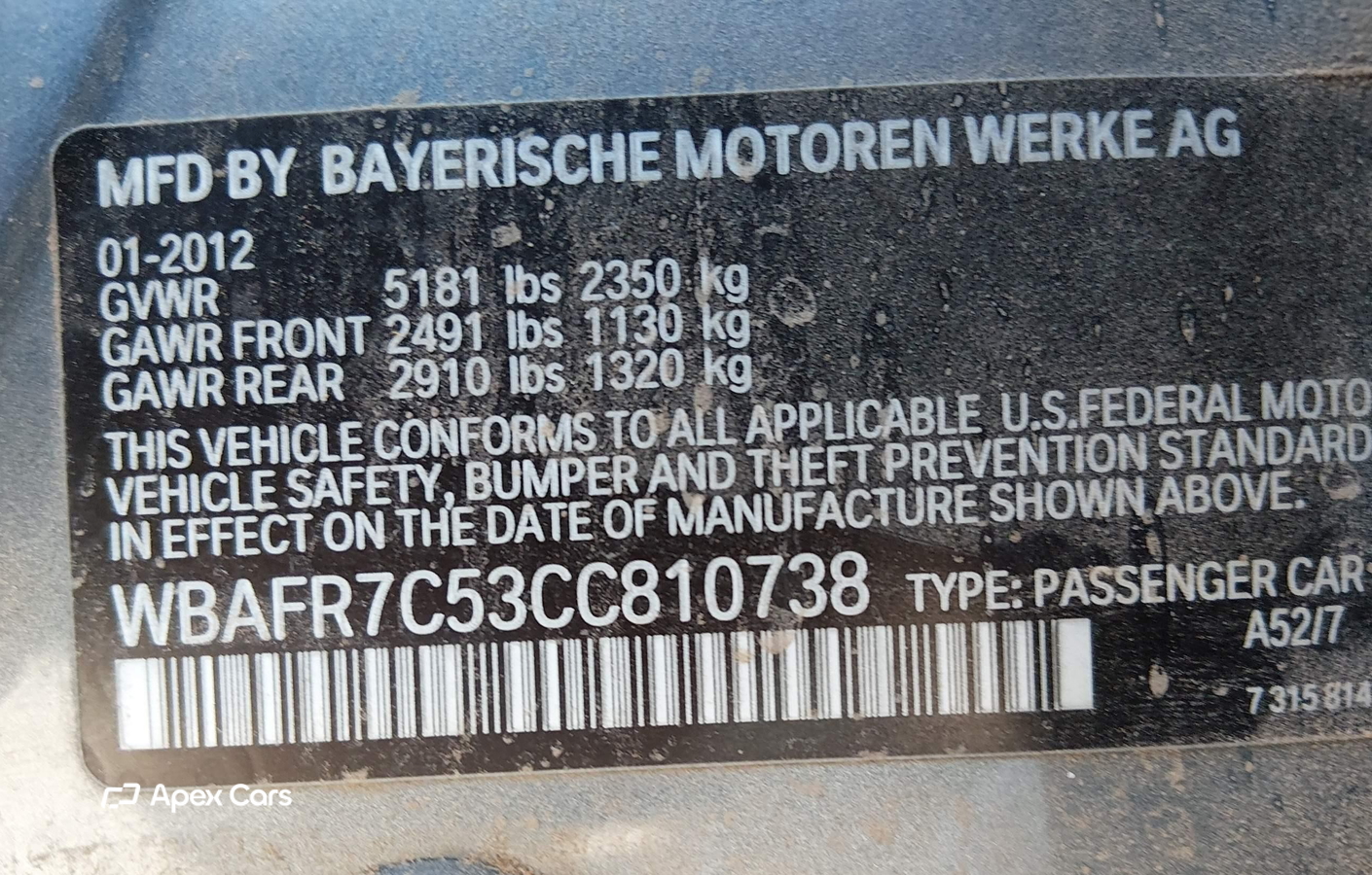 BMW Series 5 2012