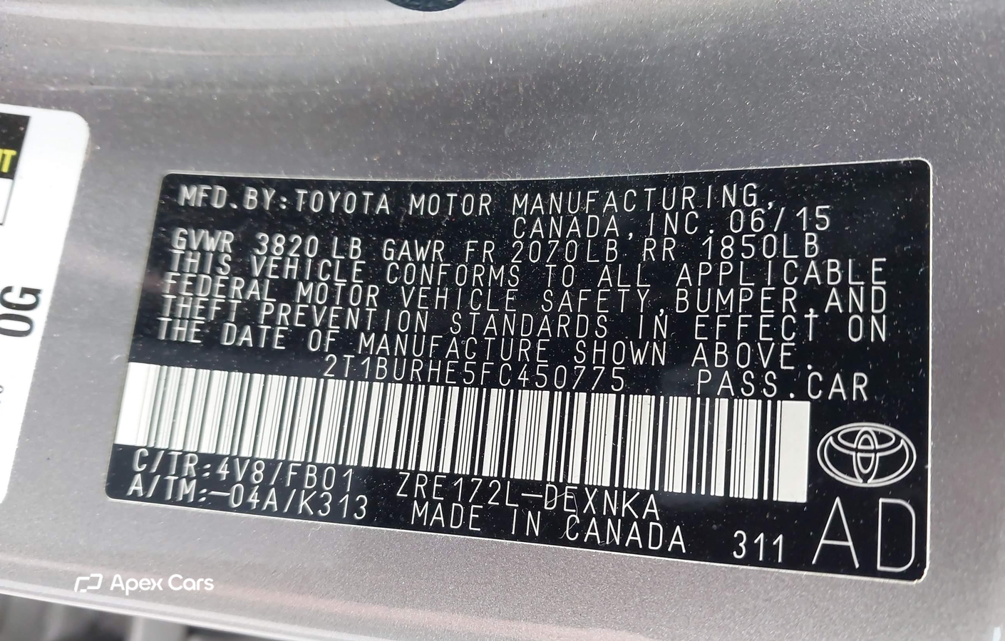 Toyota Corolla 2015