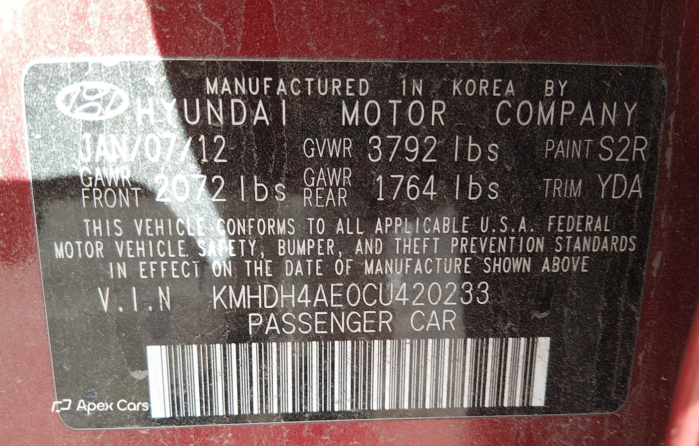 Hyundai Elantra 2012