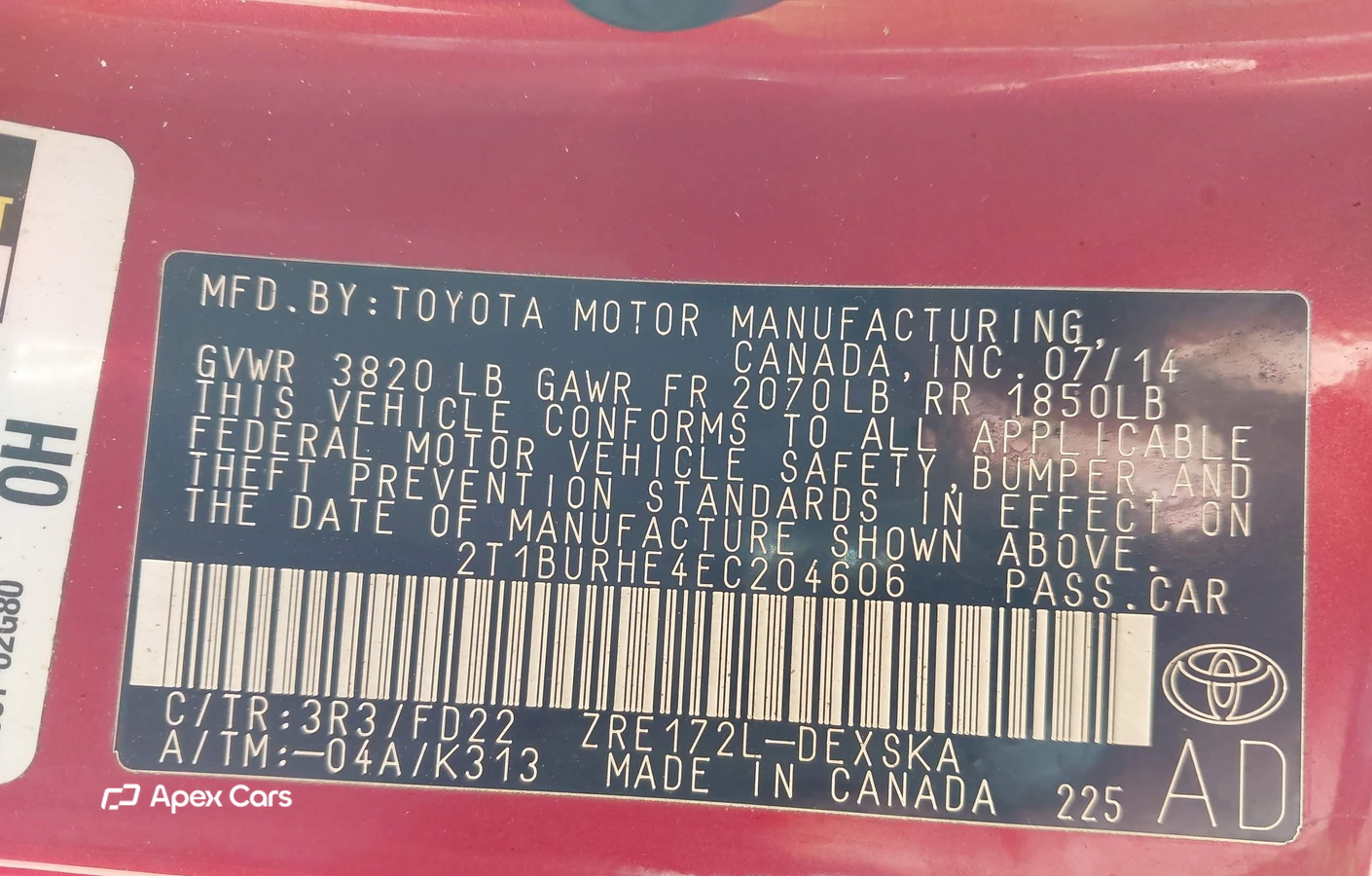 Toyota Corolla 2014