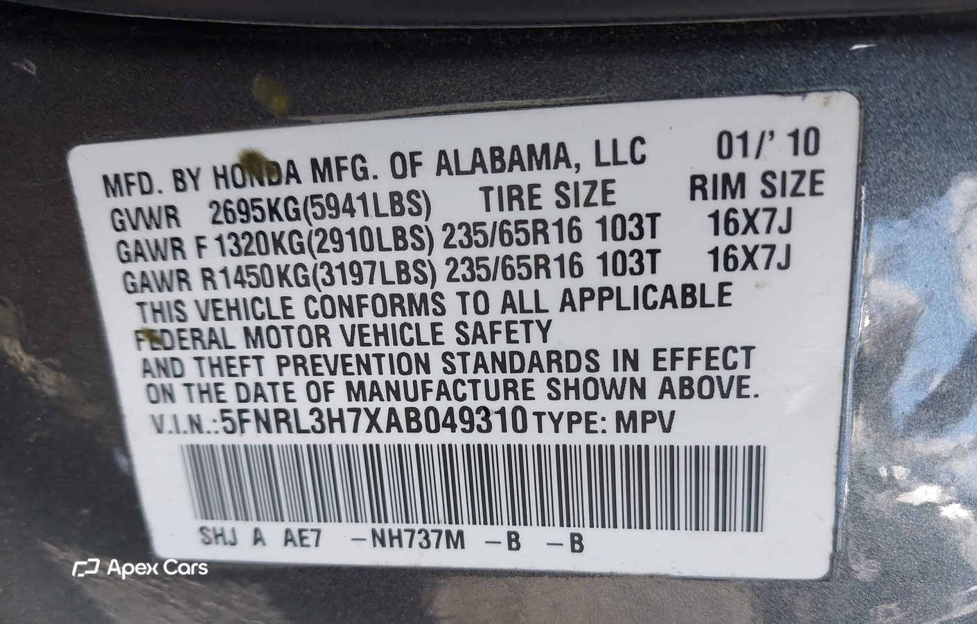 Honda Odyssey 2010