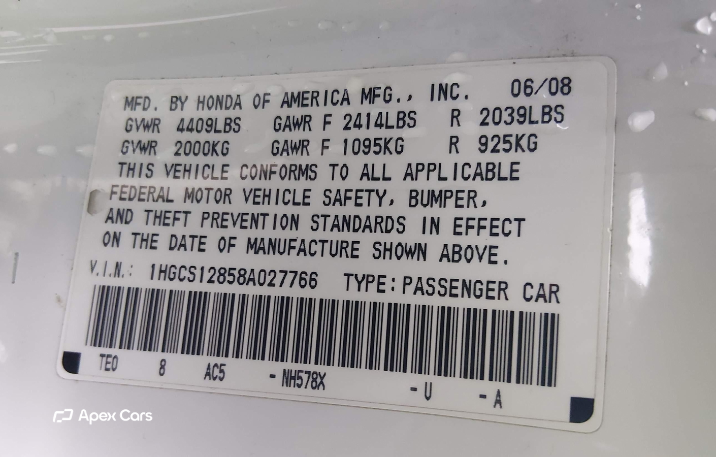 Honda Accord 2008