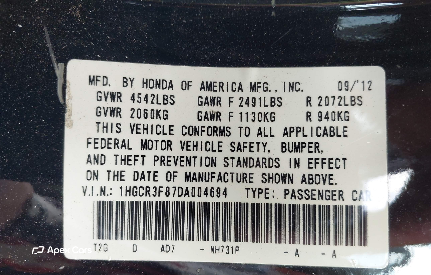 Honda Accord 2013