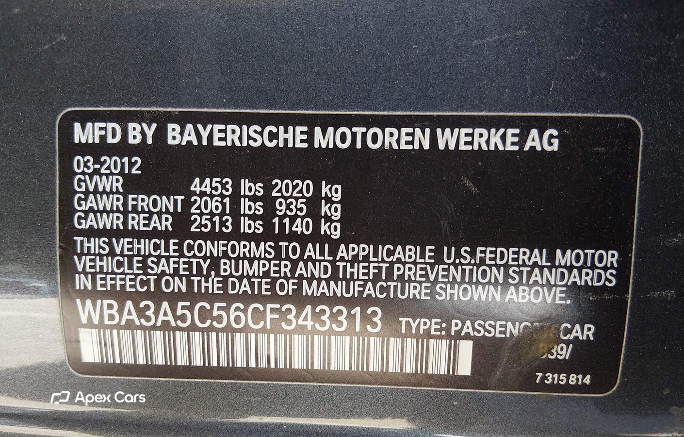 BMW Series 3 2012