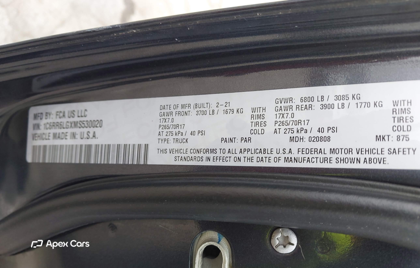 RAM 1500 2021