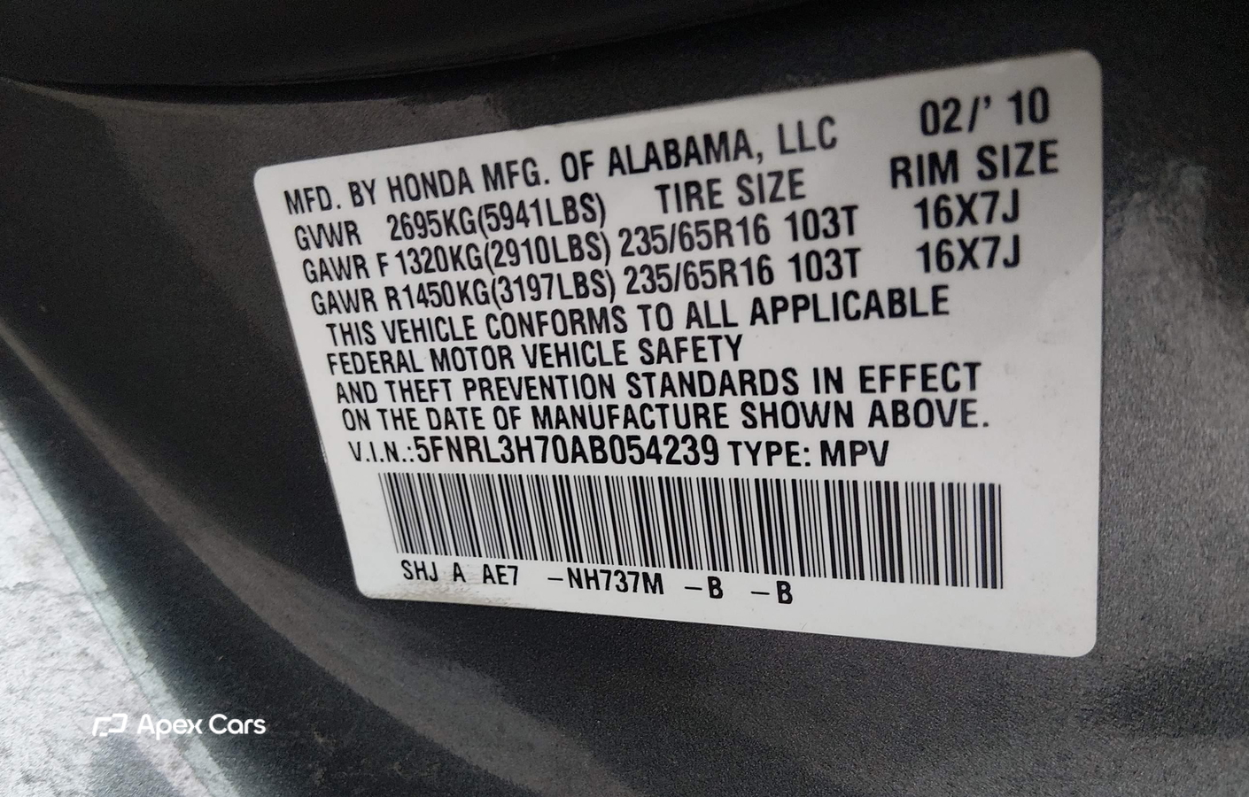 Honda Odyssey 2010