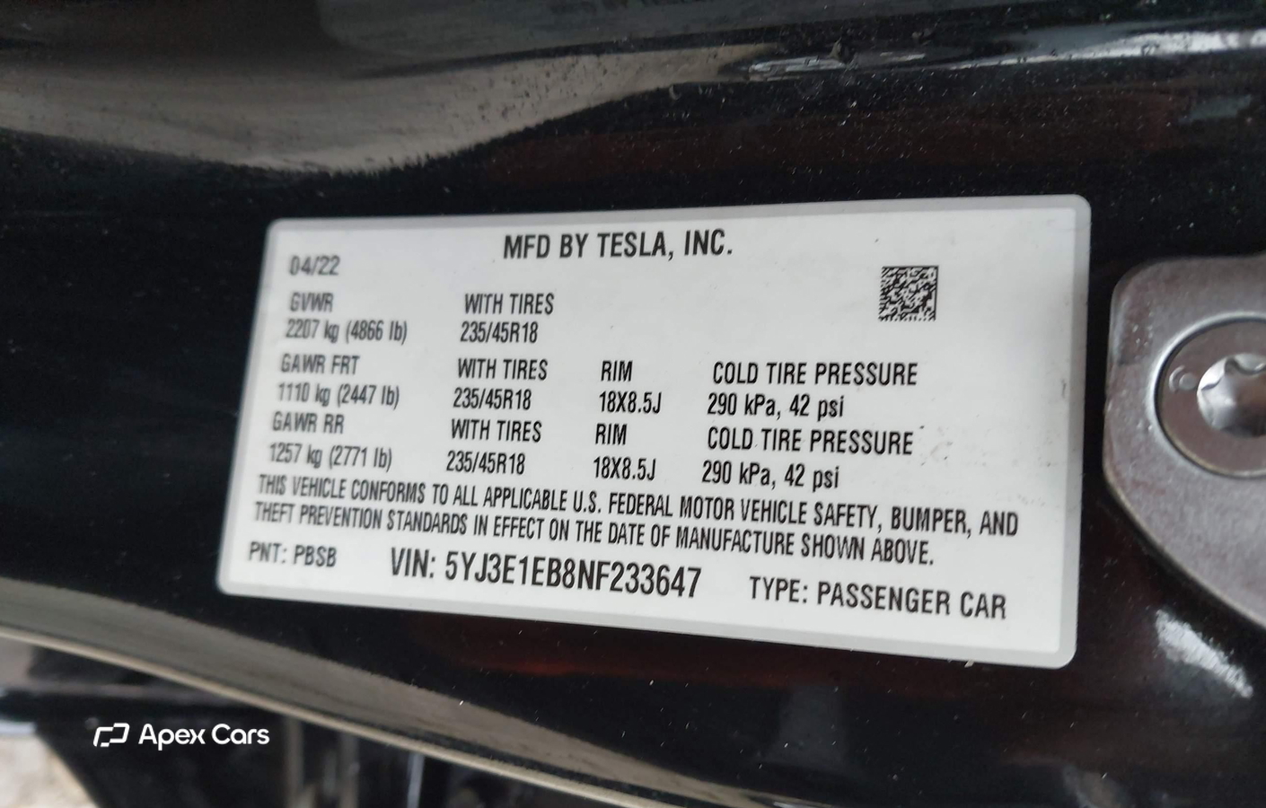 Tesla Model 3 2022