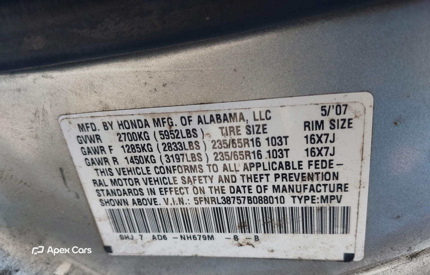 Honda Odyssey 2007