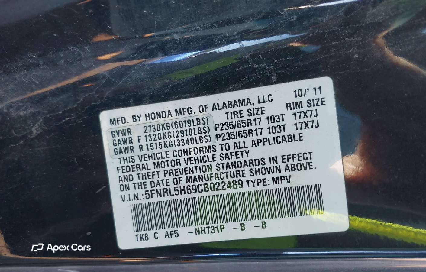 Honda Odyssey 2012