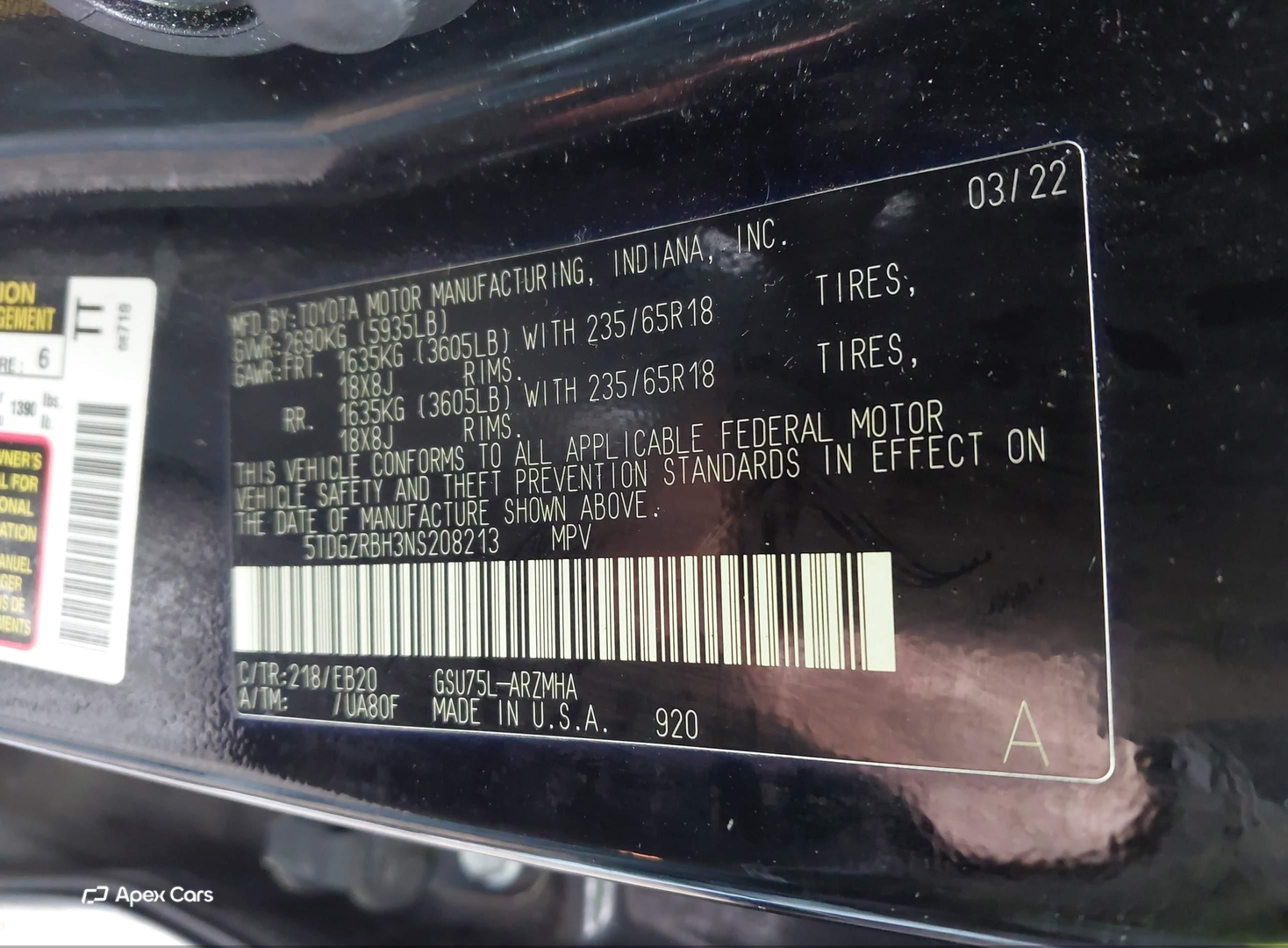 Toyota Highlander 2022