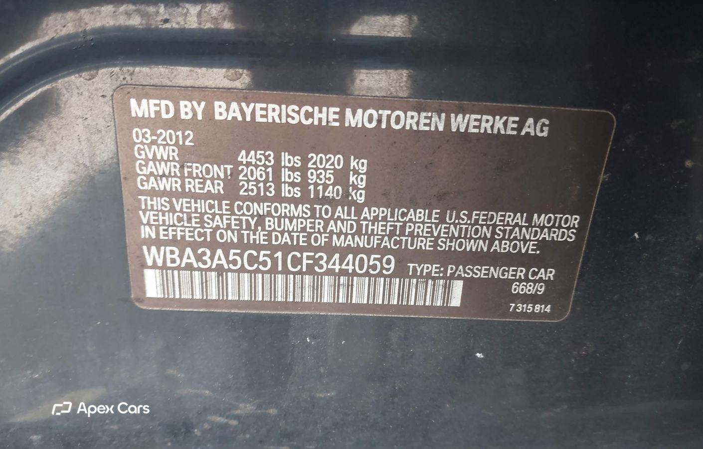 BMW Series 3 2012