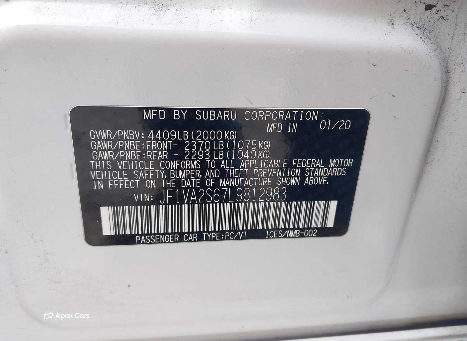 Subaru WRX STi 2020