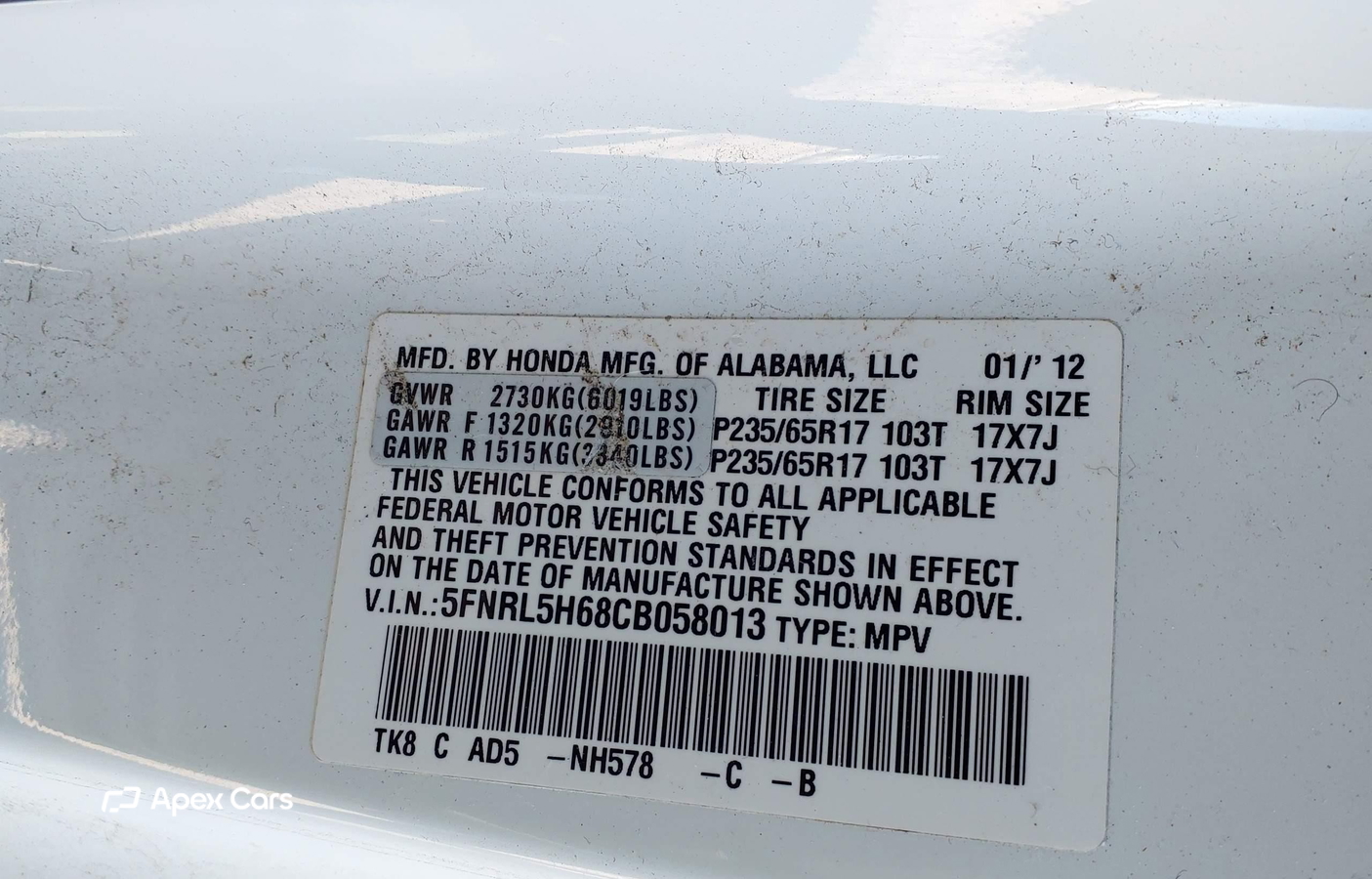 Honda Odyssey 2012