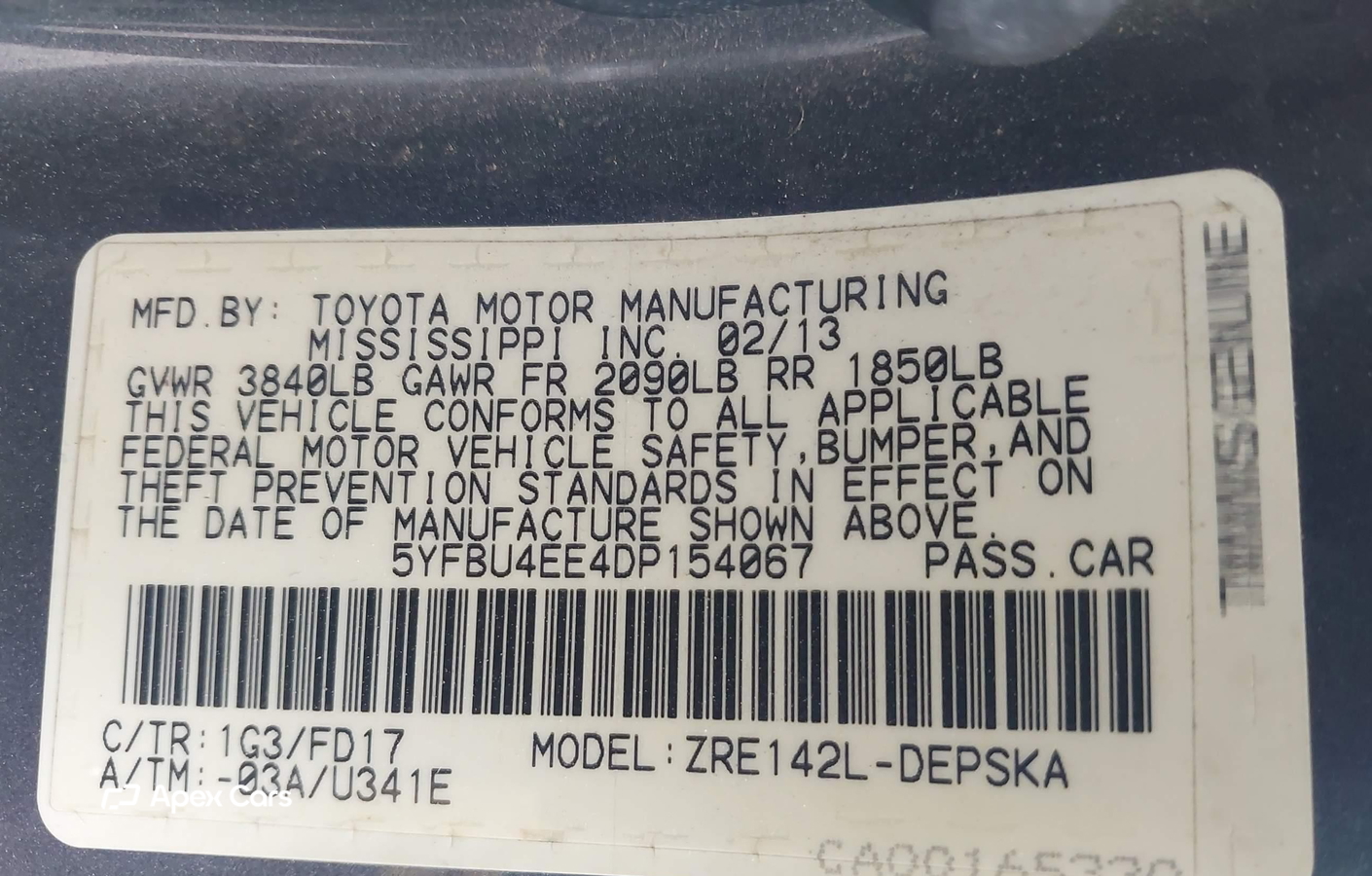 Toyota Corolla 2013