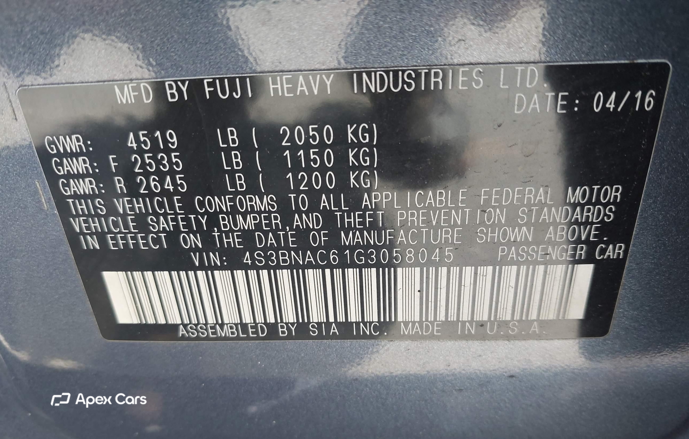 Subaru Legacy 2016
