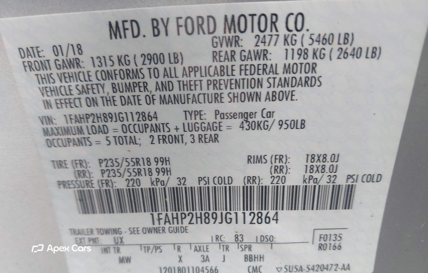 Ford Taurus 2018