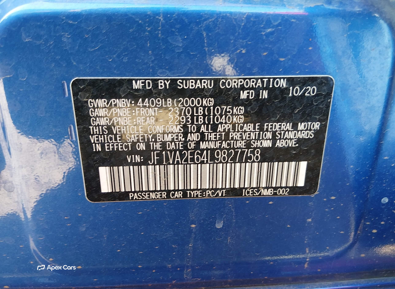 Subaru WRX STi 2020
