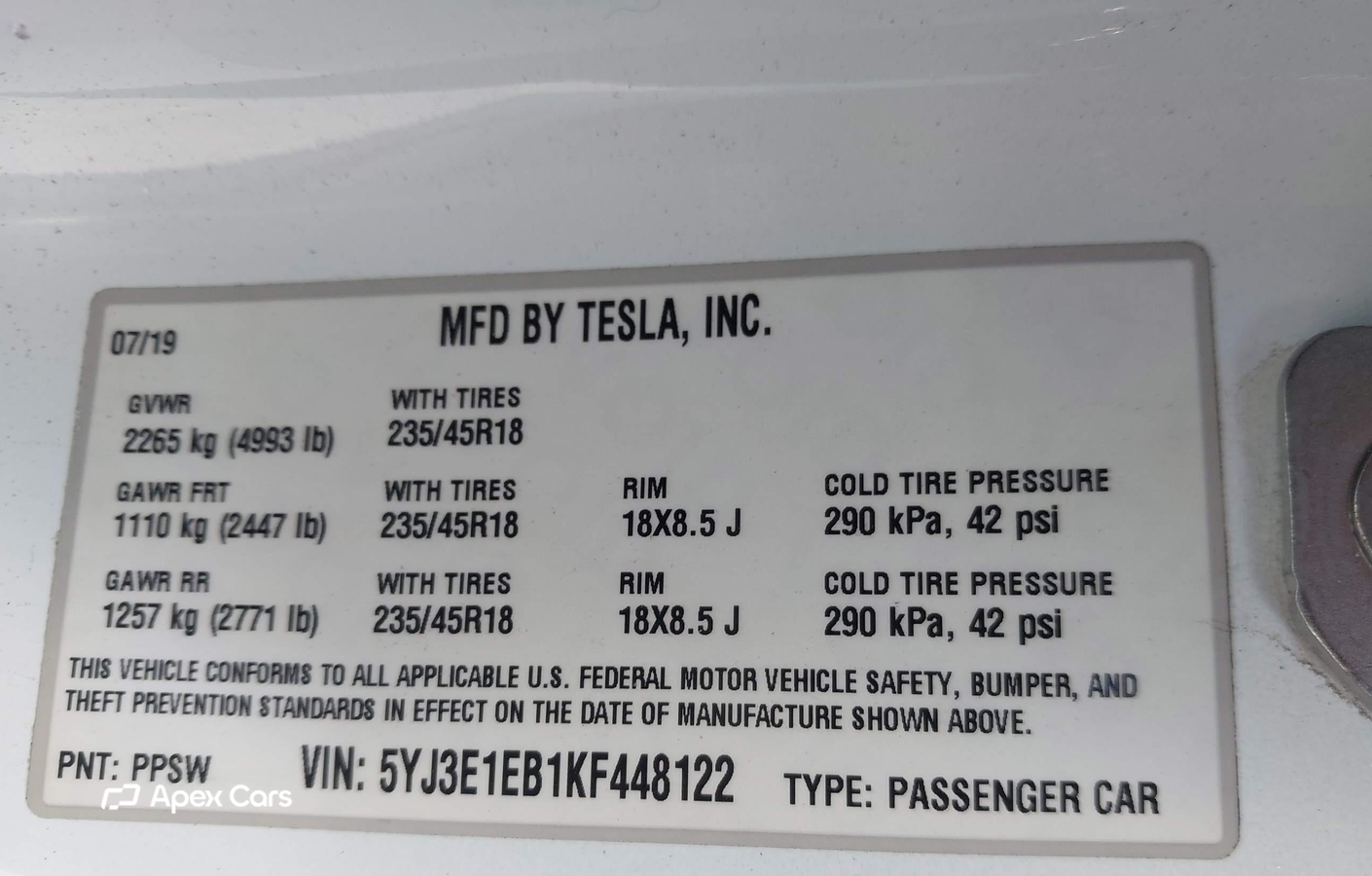 Tesla Model 3 2019
