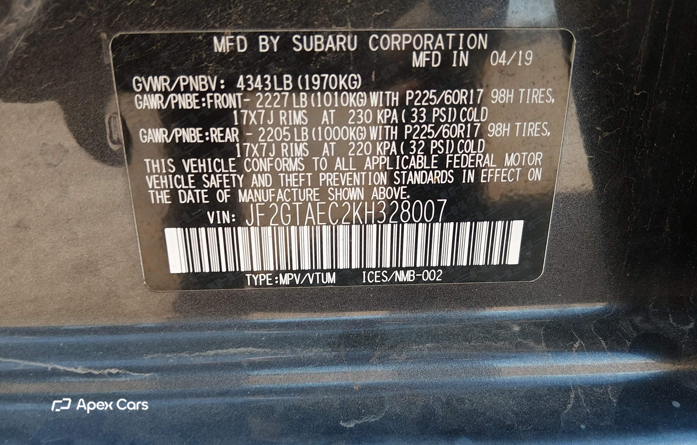 Subaru XV 2019